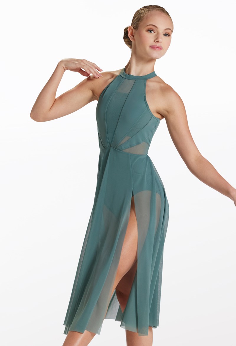 Dance Dresses - High Neck Halter Dress - JUNIPER - Extra Large Adult - D11656