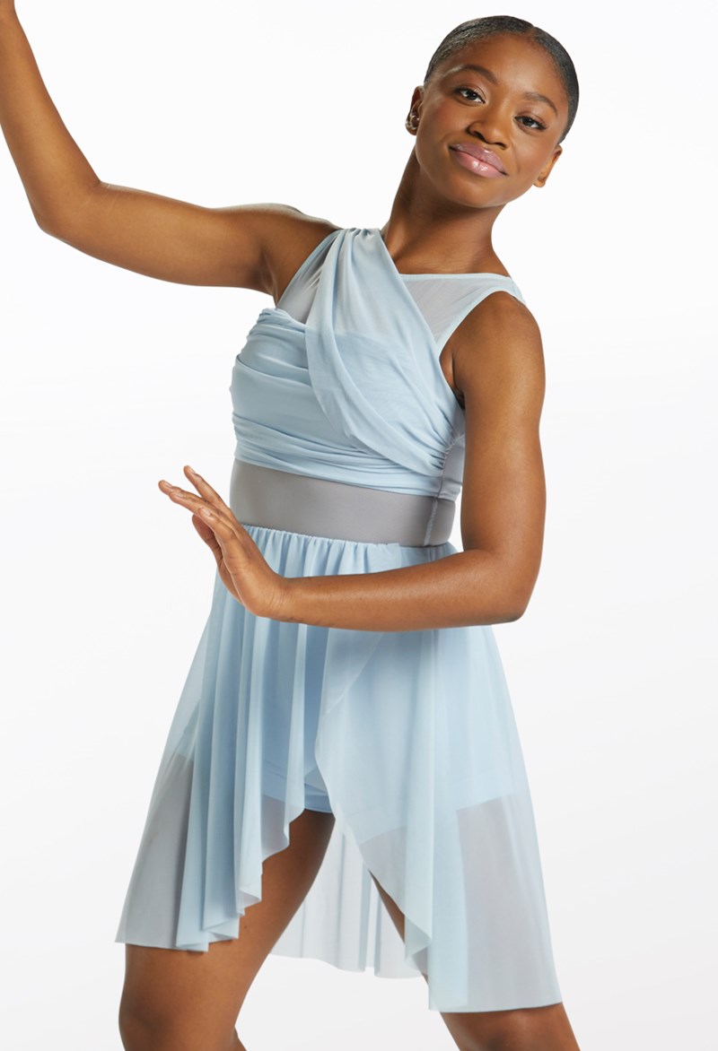 Dance Dresses - Mesh Wrap Dress - POWDER BLUE - Intermediate Child - D8423