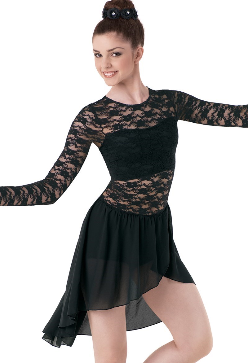 Lace and Georgette Wrap Dress
