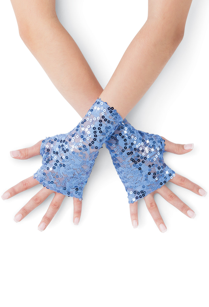 sparkly fingerless gloves