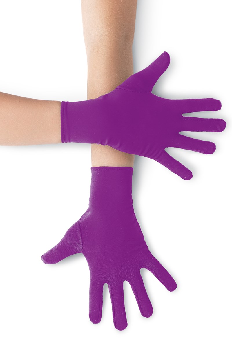 Dance Accessories - Short Gloves - ELECTRIC PURPLE - SA/MA - GLV21