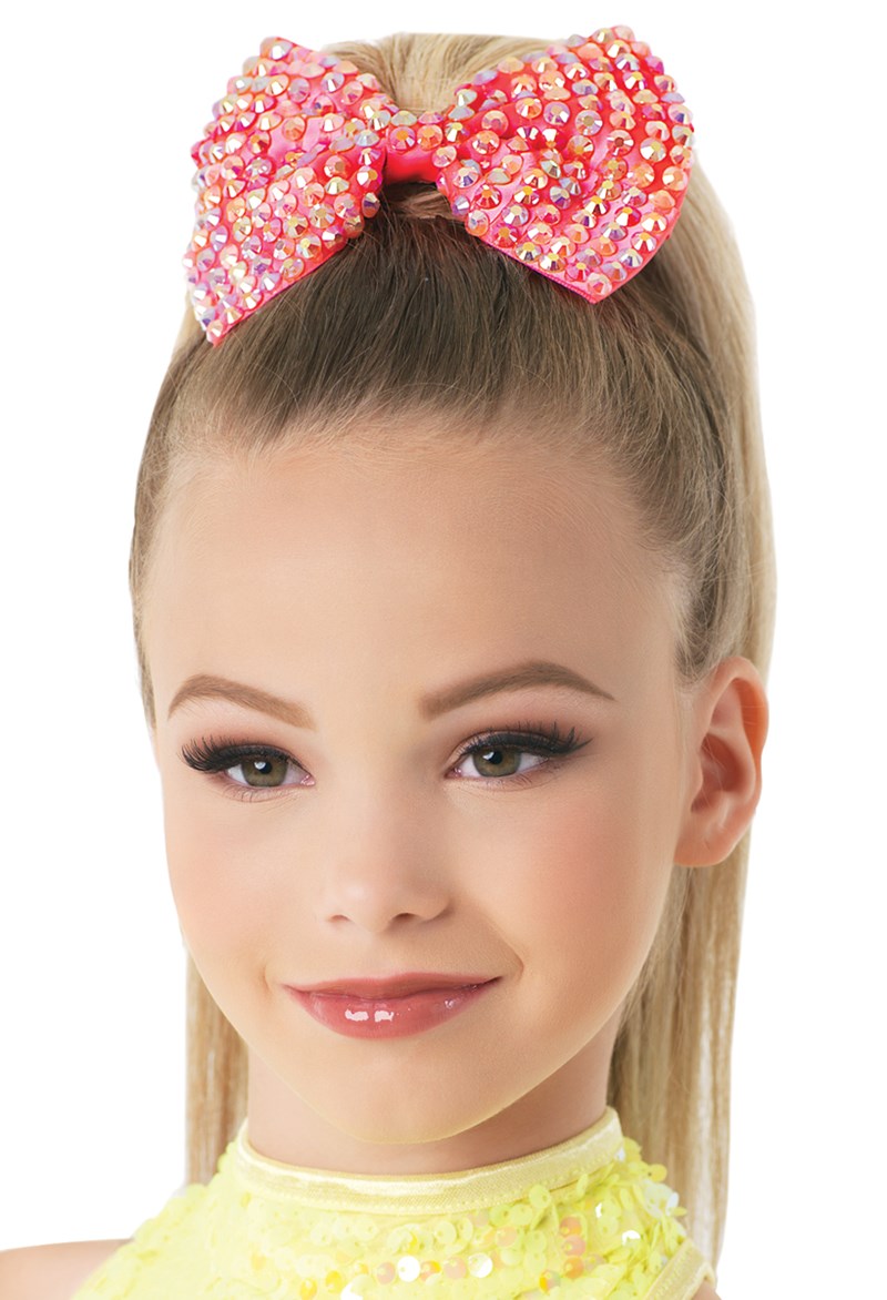 Dance Accessories - Iridescent Sequin Hair Bow - Magic Pink - OSFA - HA120