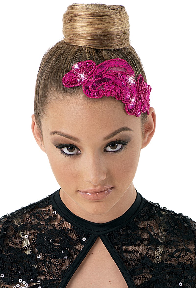 Dance Accessories - Sequin Applique Hair Clip - Lipstick - OSFA - HA122