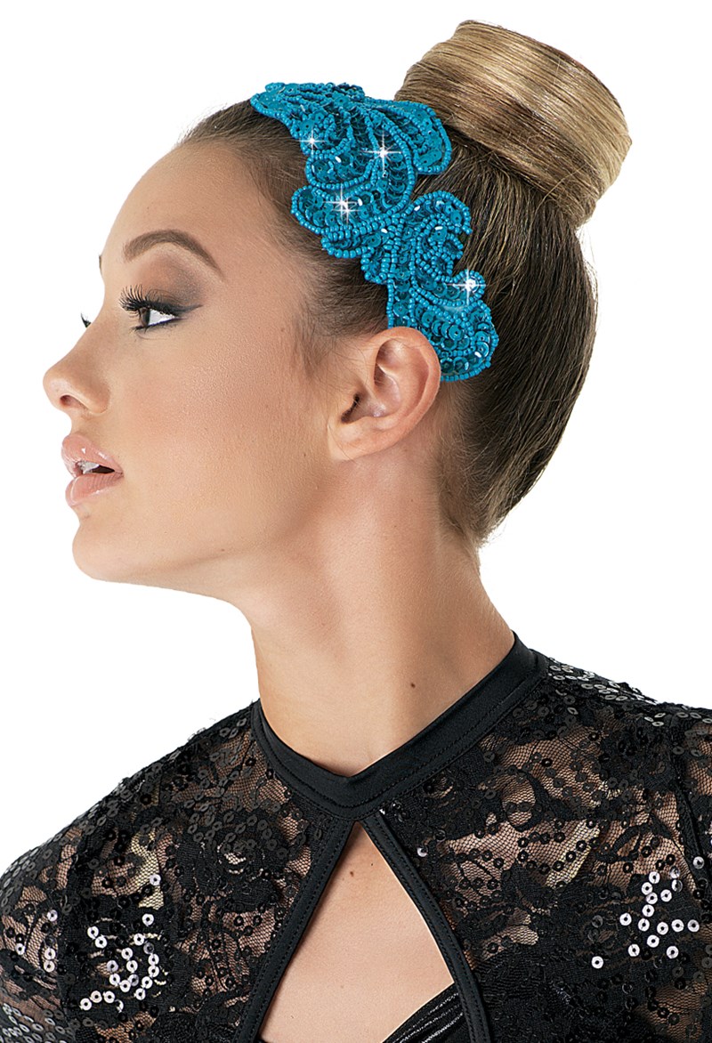 Dance Accessories - Sequin Applique Hair Clip - Peacock - OSFA - HA122