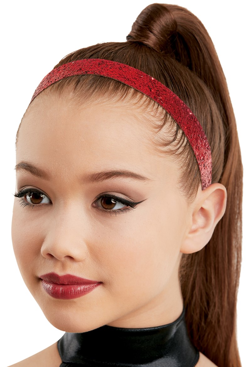 Dance Accessories - Glitter Headband - Red - OSFA - HA136