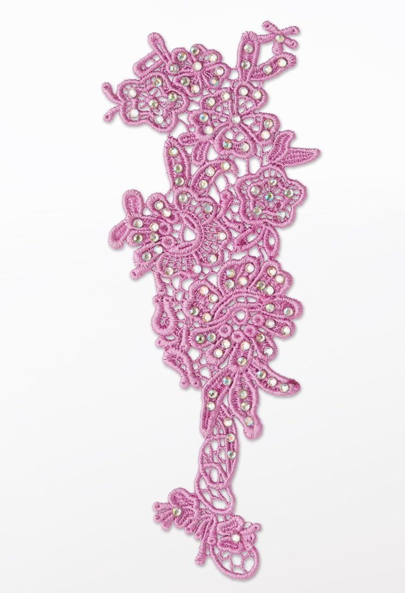 Dance Accessories - Left Applique With Rhinestones - Lilac - CHLD - HA141