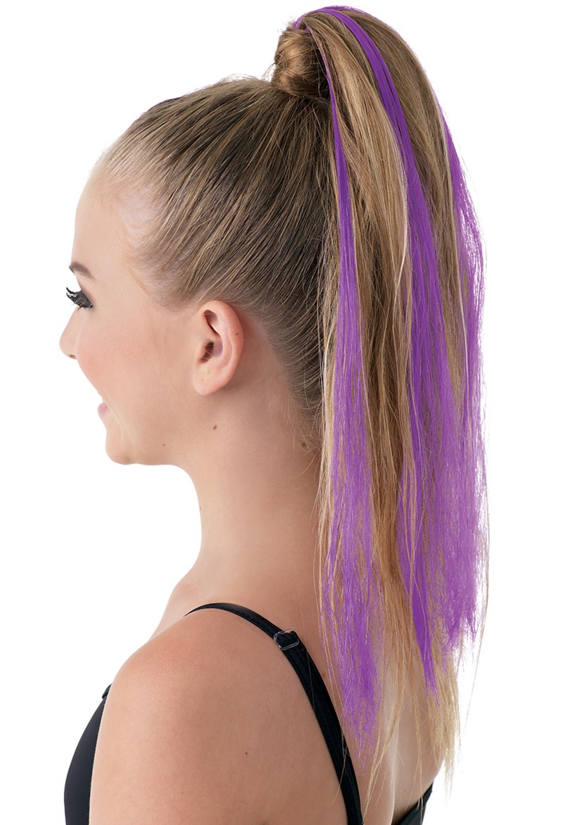 Dance Accessories - Faux Color Hair Extension - ELECTRIC PURPLE - NO SIZE - HA67