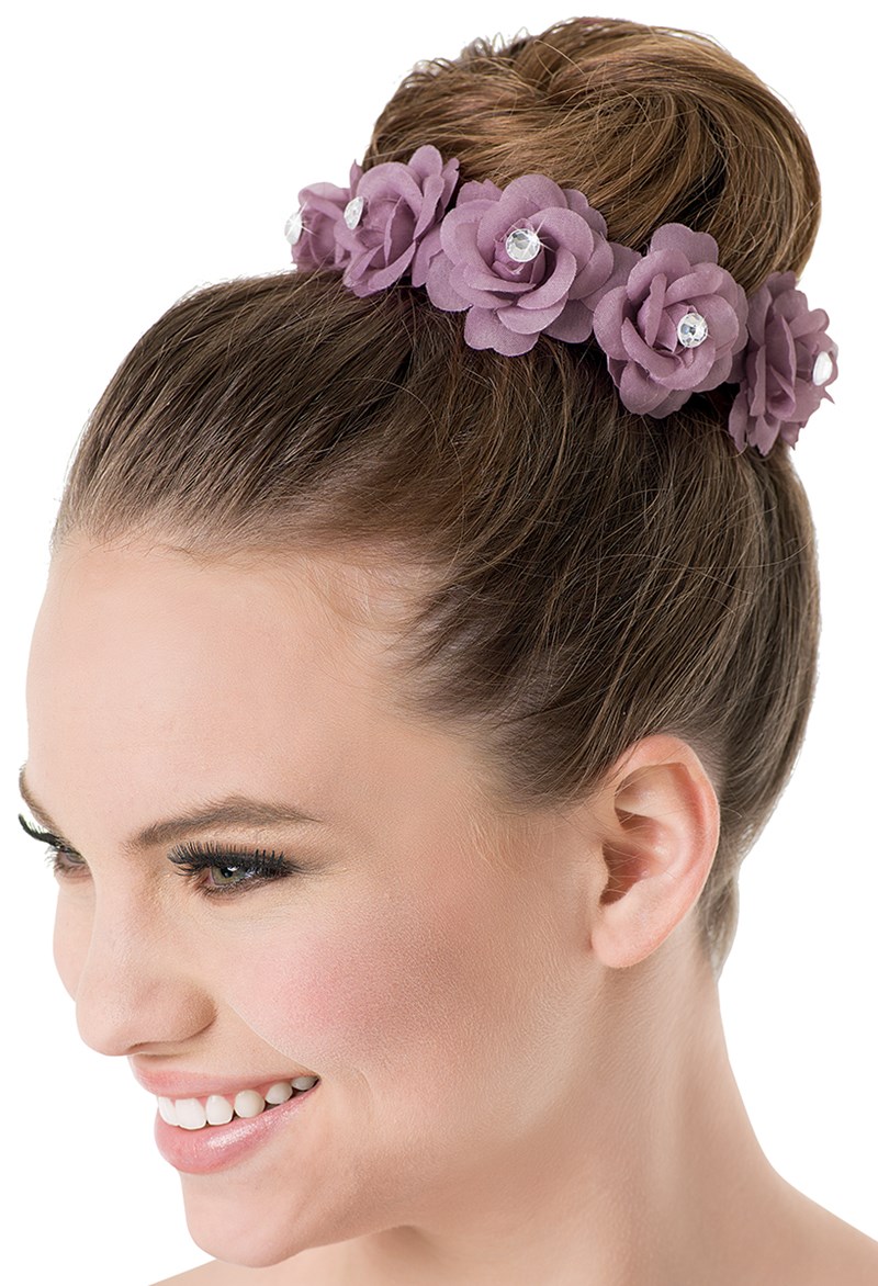 Balera Floral Bun Wrap - Soft Gray - HA91
