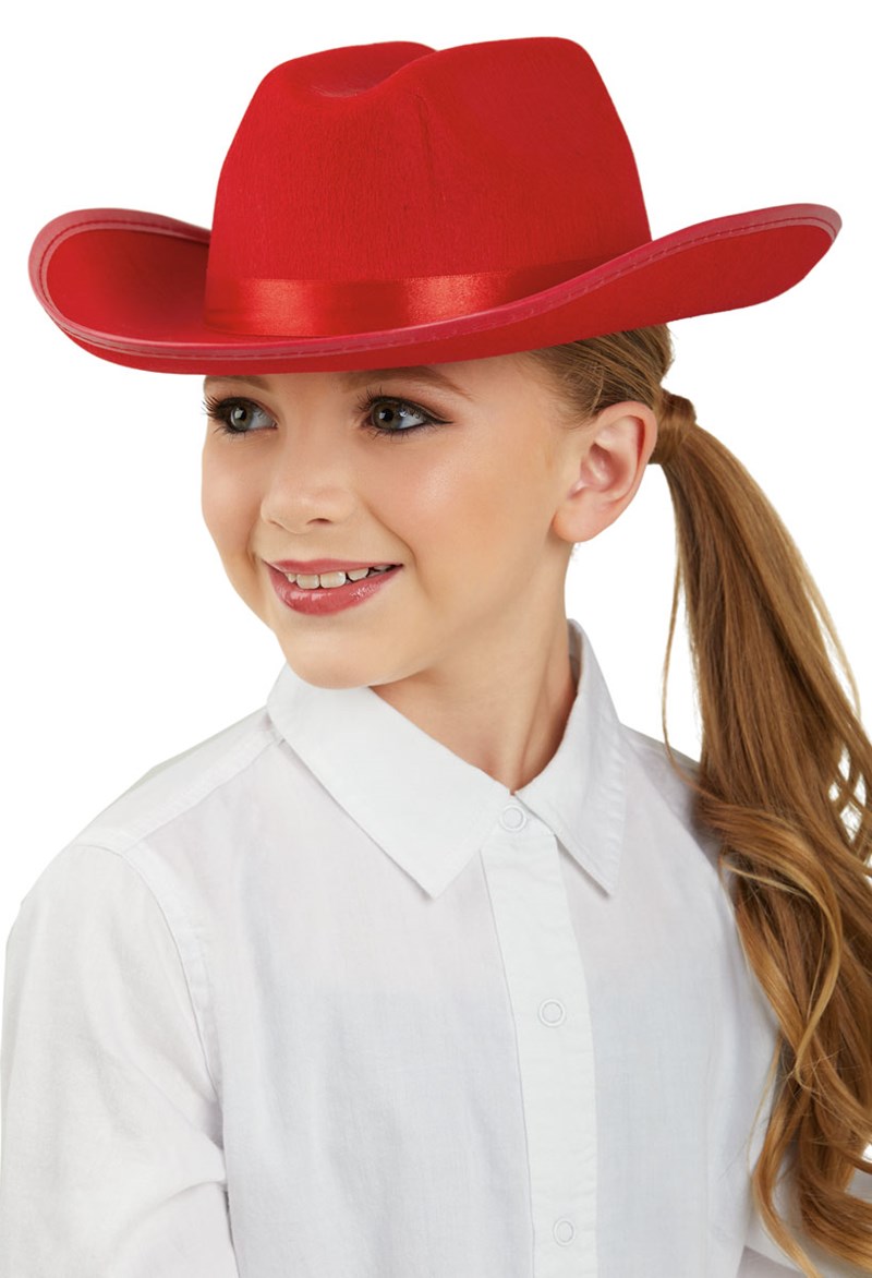 Dance Accessories - Cowgirl Hat - Red - ADLT - HAT79