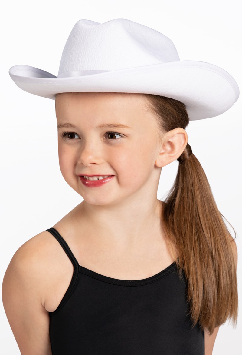Dance Accessories - Cowgirl Hat - White - CHLD - HAT79