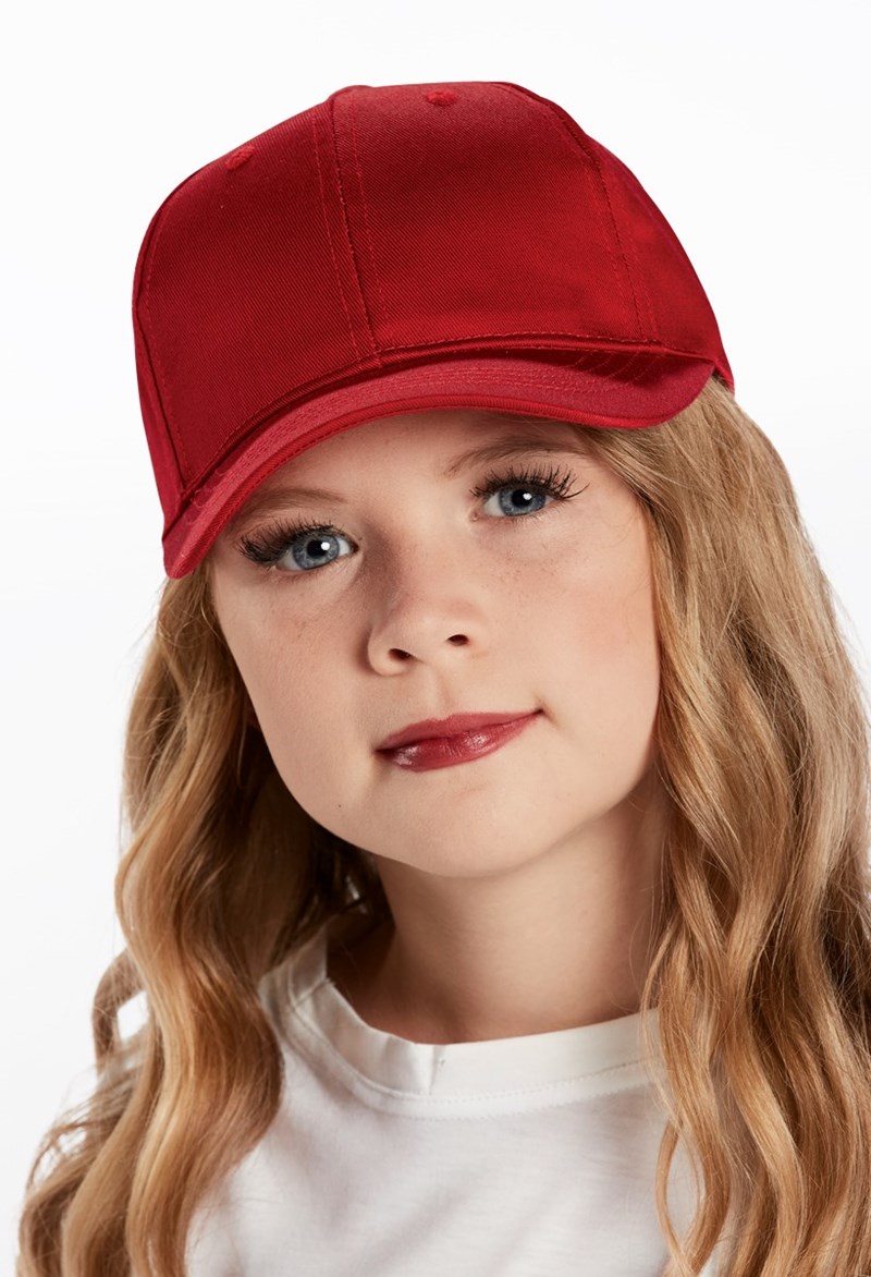 Dance Accessories - Curved Bill Baseball Cap - Red - CHLD - HAT87