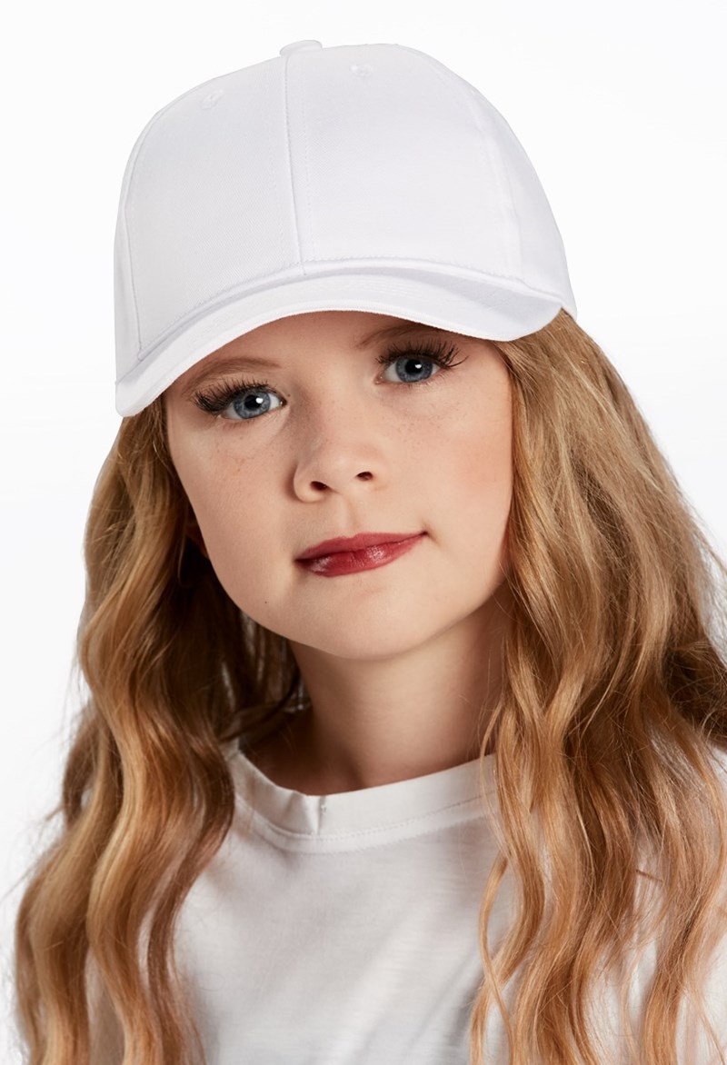 Dance Accessories - Curved Bill Baseball Cap - White - ADLT - HAT87