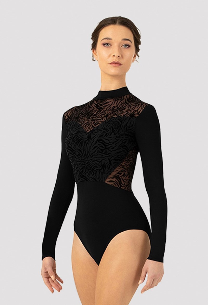 Dance Leotards - Bloch Blanche Mockneck Leotard - Black - Small - L1299