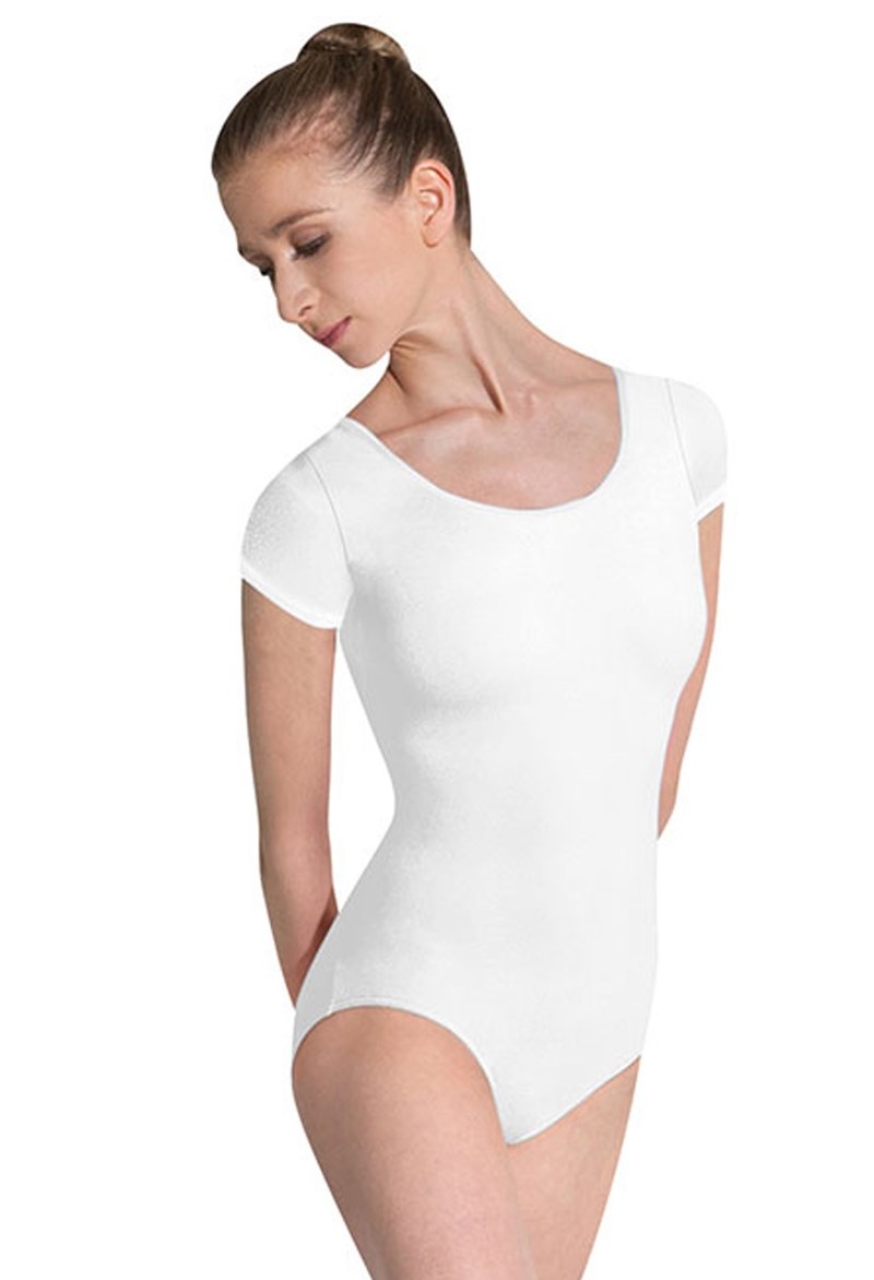 Dance Leotards - Bloch Microlux Leotard - White - Medium - L5602