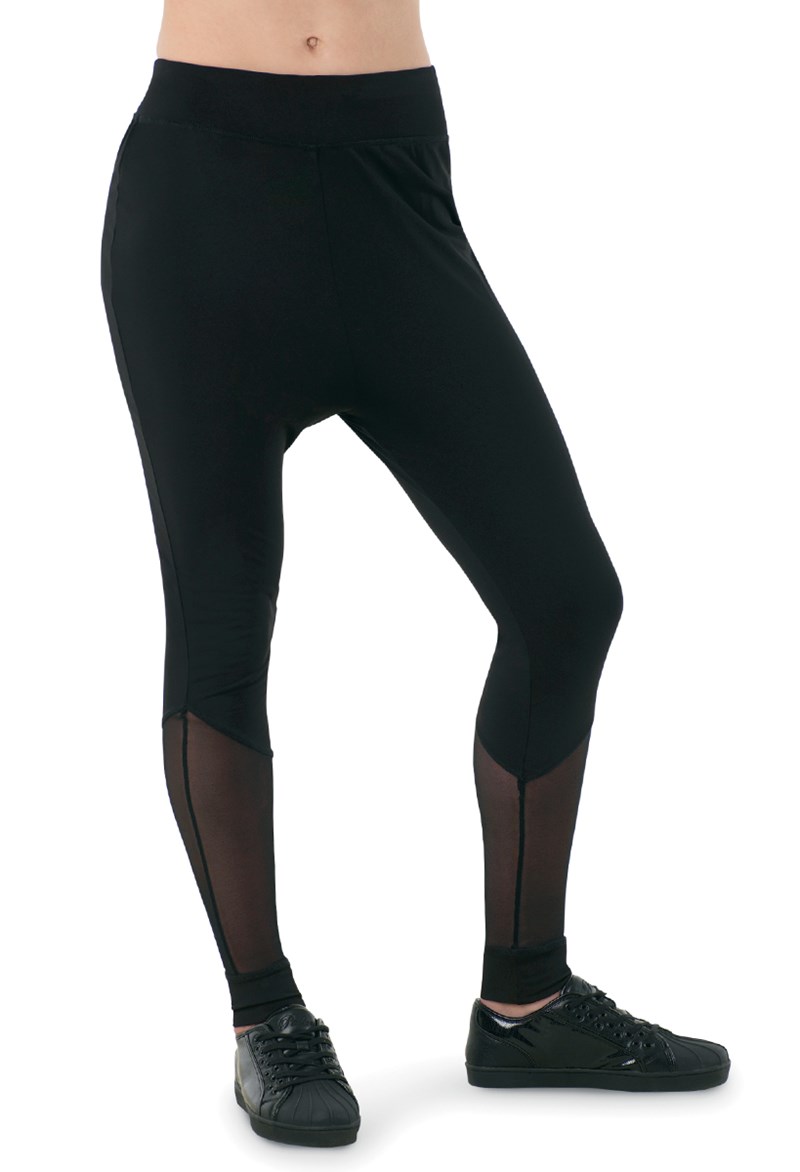 Mesh Inset Harem Pants