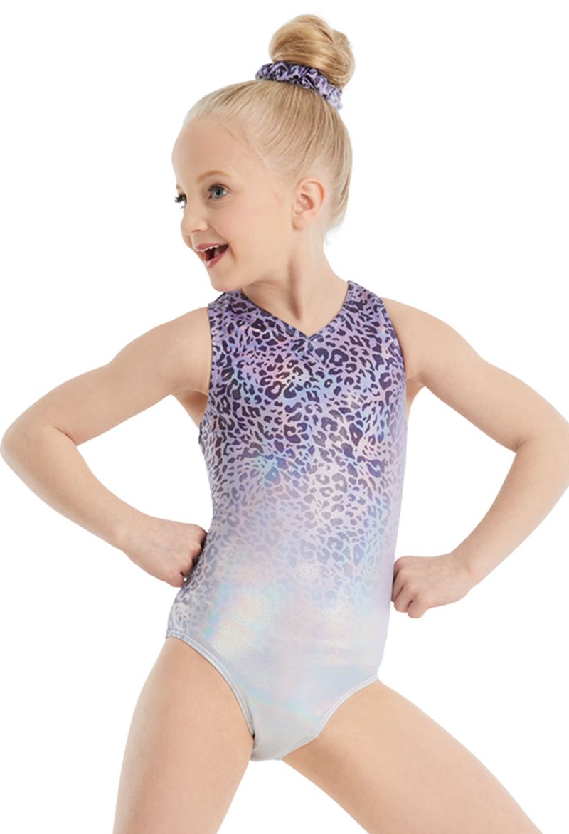 Balera Gymnastic Leotards - Ombre Cheetah Print Leotard - Purple - Child - ML111.