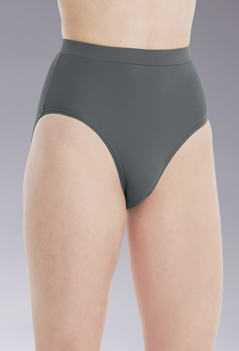Dance Shorts - Natural Waist High Leg Brief - Gray - Small Child - MT10011