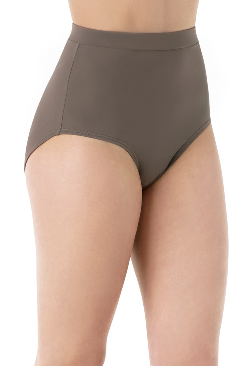 Dance Shorts - Natural Waist High Leg Brief - Mocha - Medium Child - MT10011