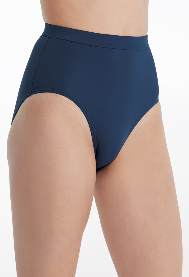 Dance Shorts - Natural Waist High Leg Brief - Navy - Small Adult - MT10011