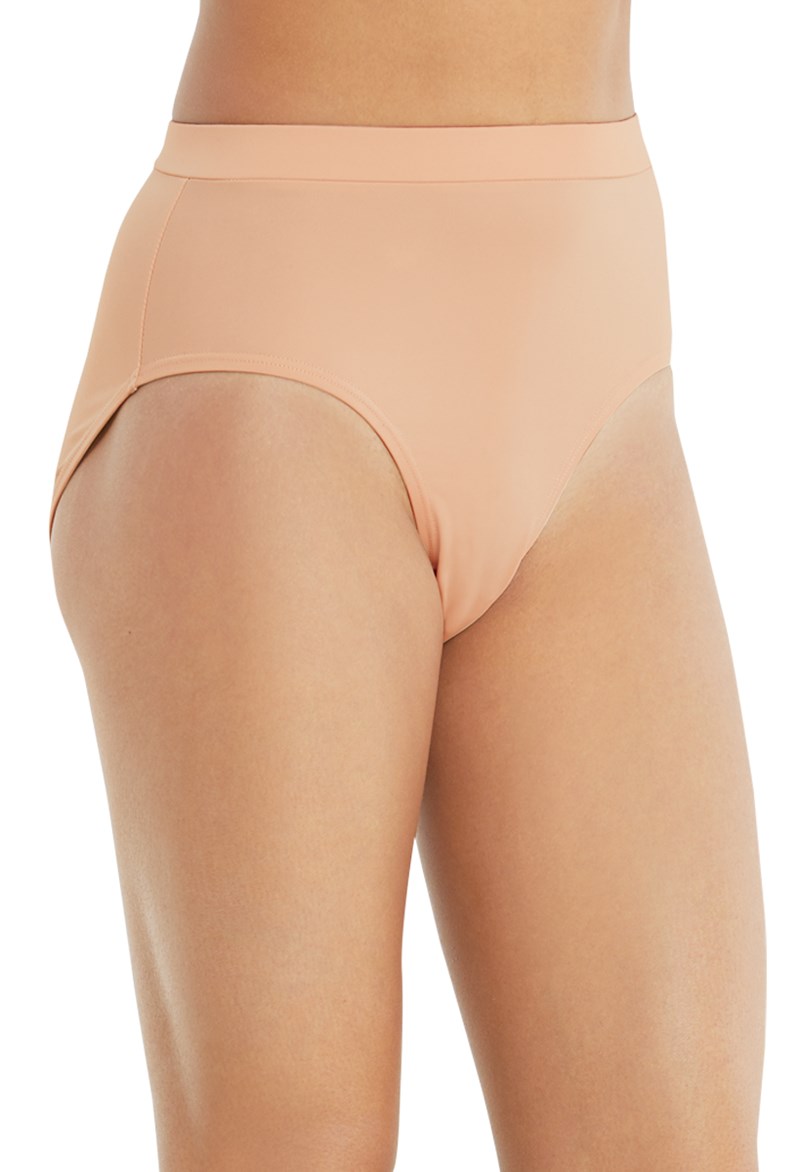 Dance Shorts - Natural Waist High Leg Brief - NEW NUDE - Medium Adult - MT10011