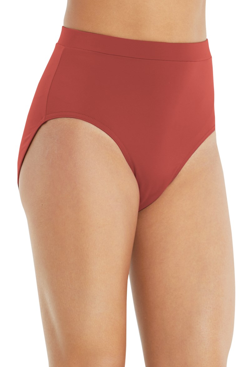 Dance Shorts - Natural Waist High Leg Brief - PAPRIKA - Medium Adult - MT10011