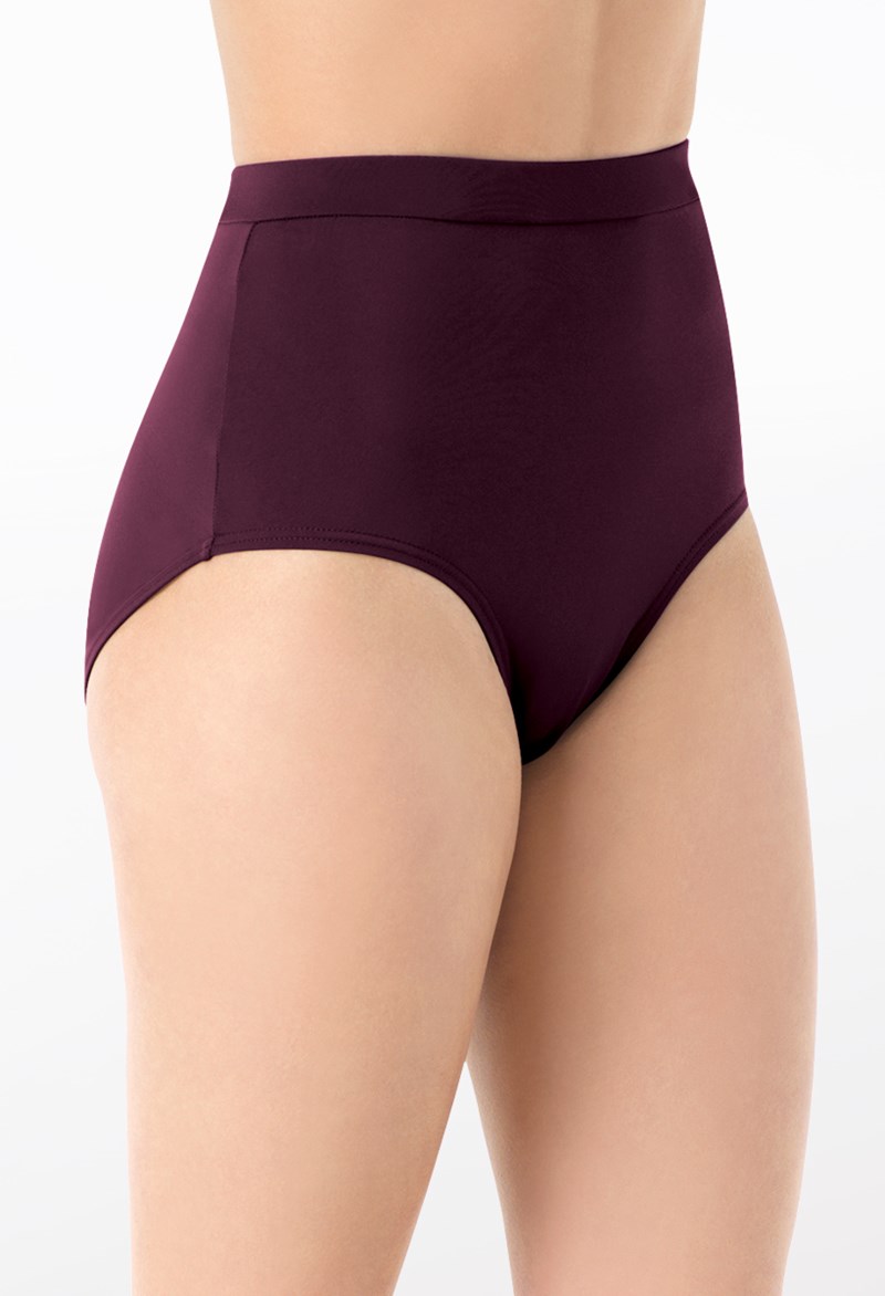 Dance Shorts - Natural Waist High Leg Brief - RAISIN - Intermediate Child - MT10011