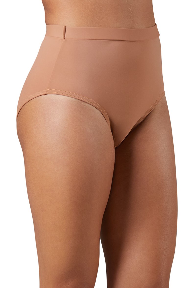 Dance Shorts - Natural Waist High Leg Brief - WARM SAND - Medium Adult - MT10011