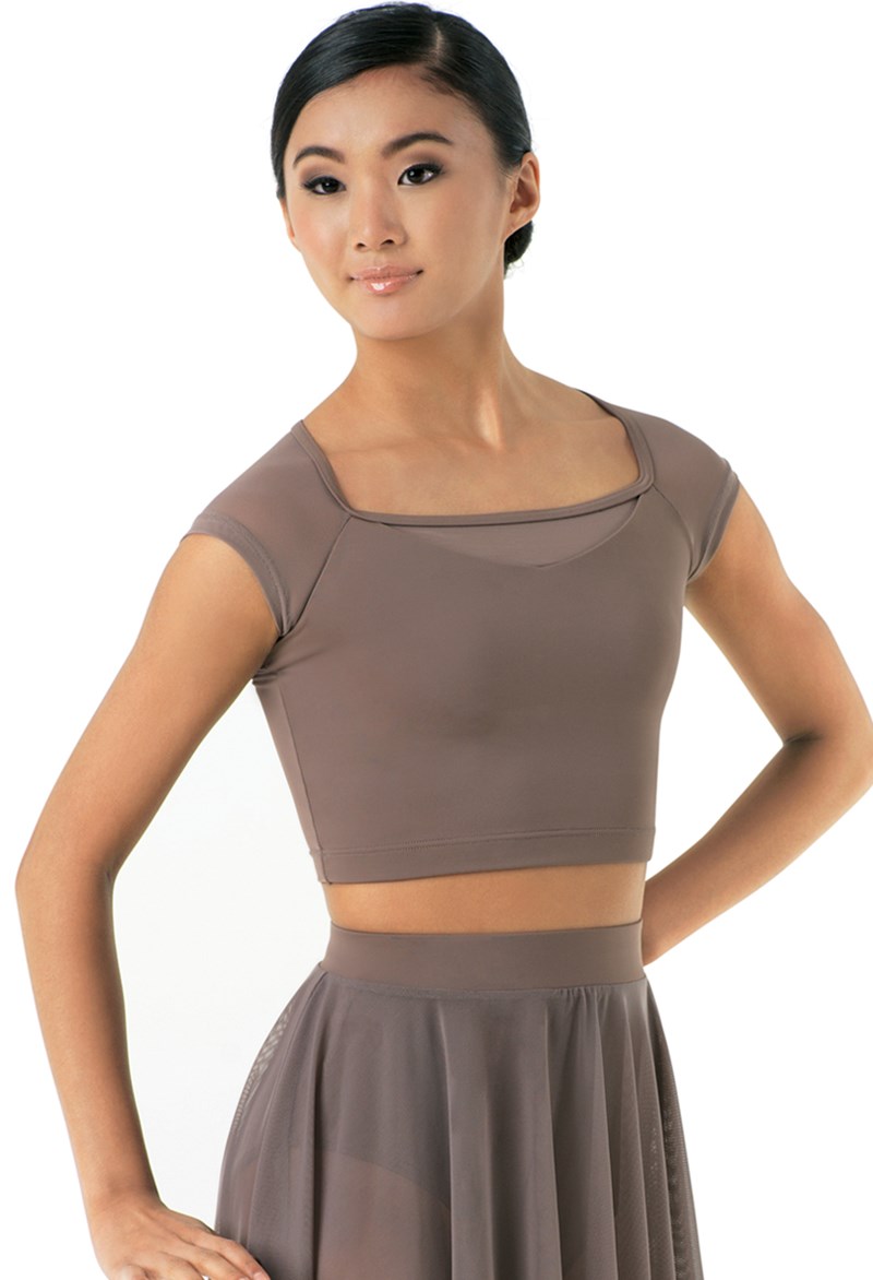 Balera Mesh Cap Sleeve Crop Top