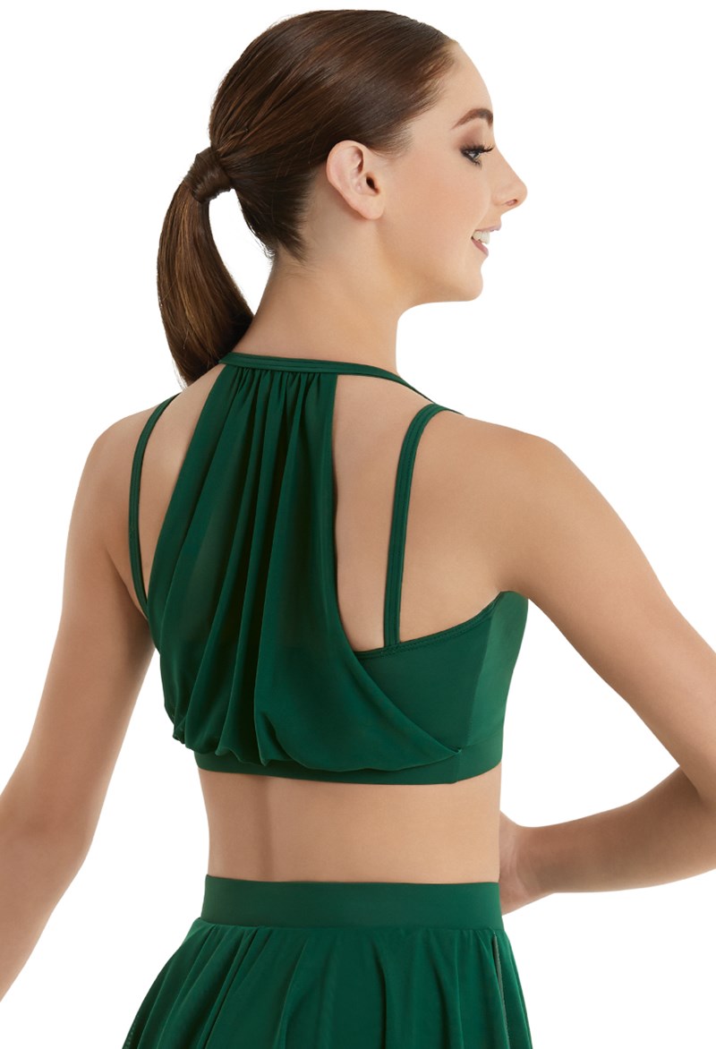 Shirred Back Plunge Bra Top
