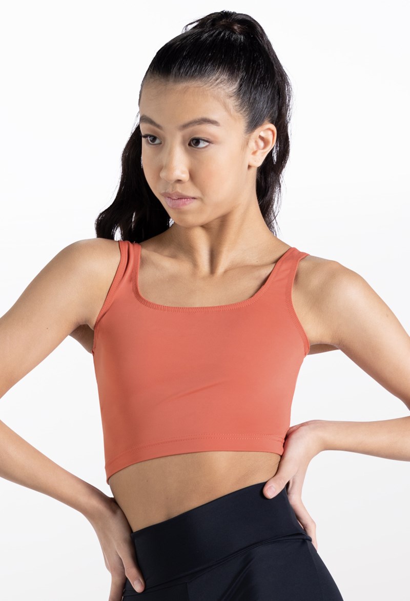 Dance Tops - Square Neck Crop Top - SIENNA - Small Child - MT11075