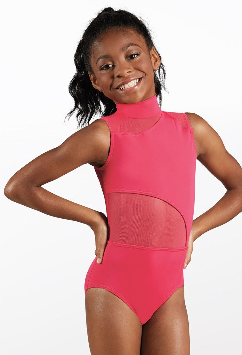 Dance Leotards - Asymmetrical Keyhole Leotard - Watermelon - Small Child - MT11612