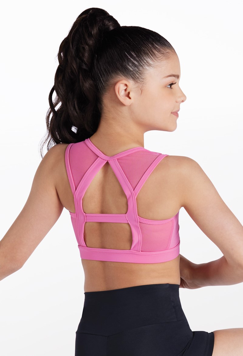 Dance Tops - Mesh Back Bra Top - Bubblegum - Intermediate Child - MT11745