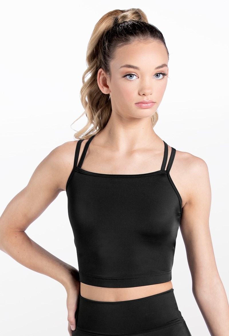 Buy Balera Crop Top Girls Tank for Dance Sleeveless Mock Neck Midi Sports  Bra with Strappy Back Criss Cross Straps Online at desertcartSeychelles