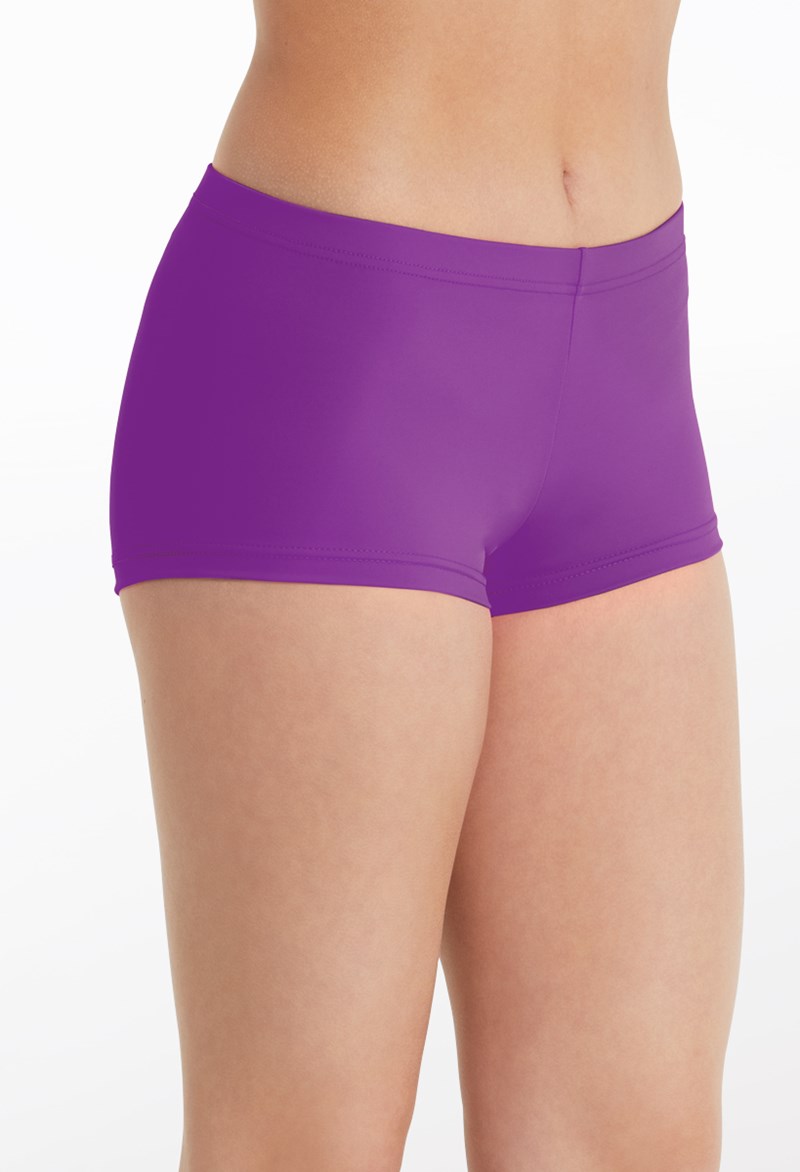 Dance Shorts - Classic Booty Shorts - ELECTRIC PURPLE - Large Child - MT2544