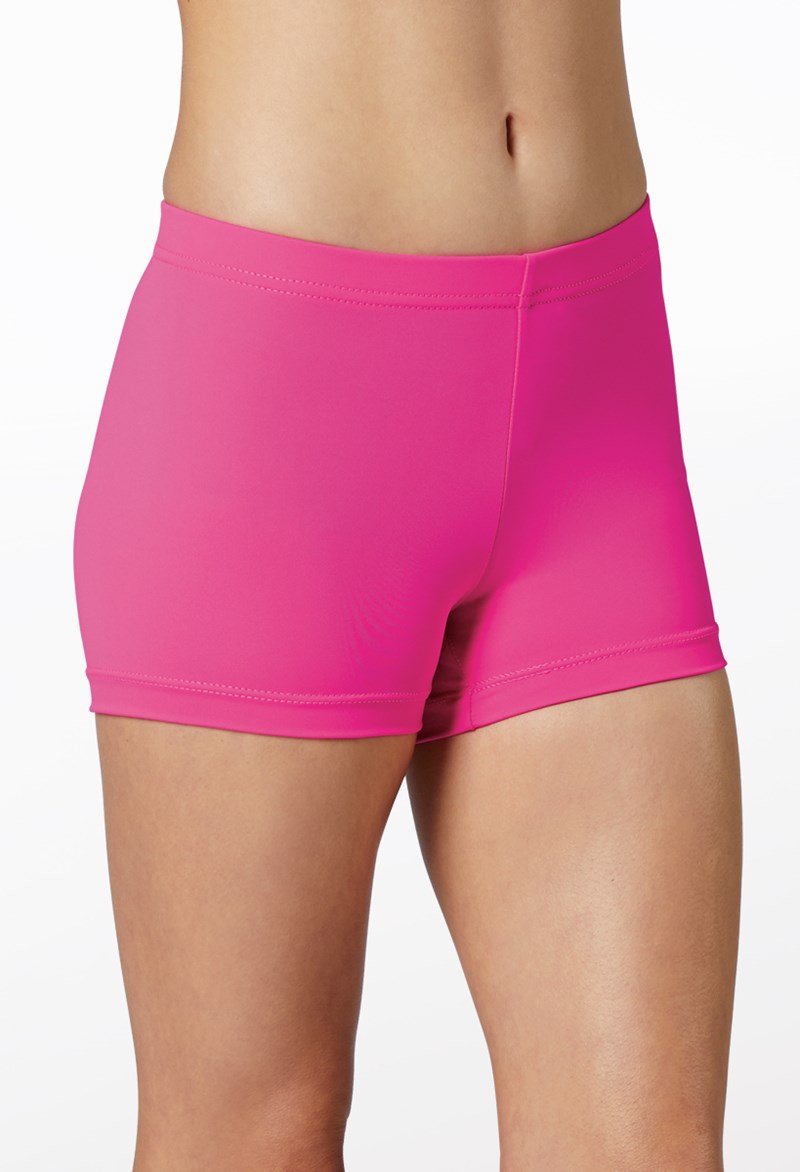 Dance Shorts - Mid Length Shorts - Cerise - Extra Small Adult - MT2764