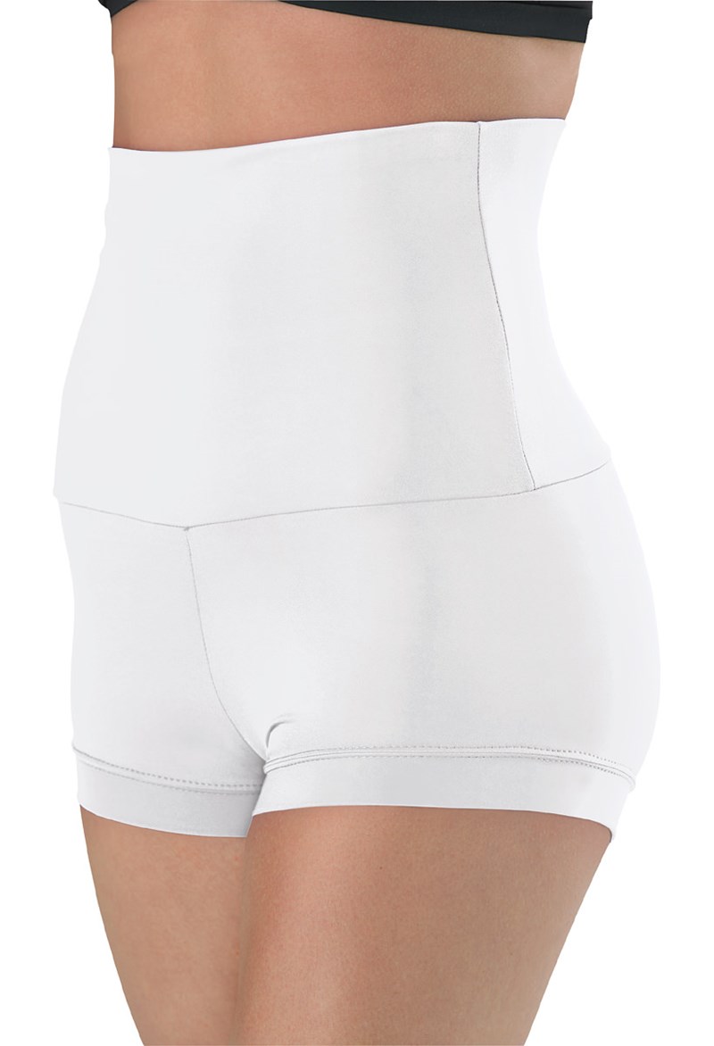Dance Shorts - High Waist Shorts - White - Small Child - MT3446