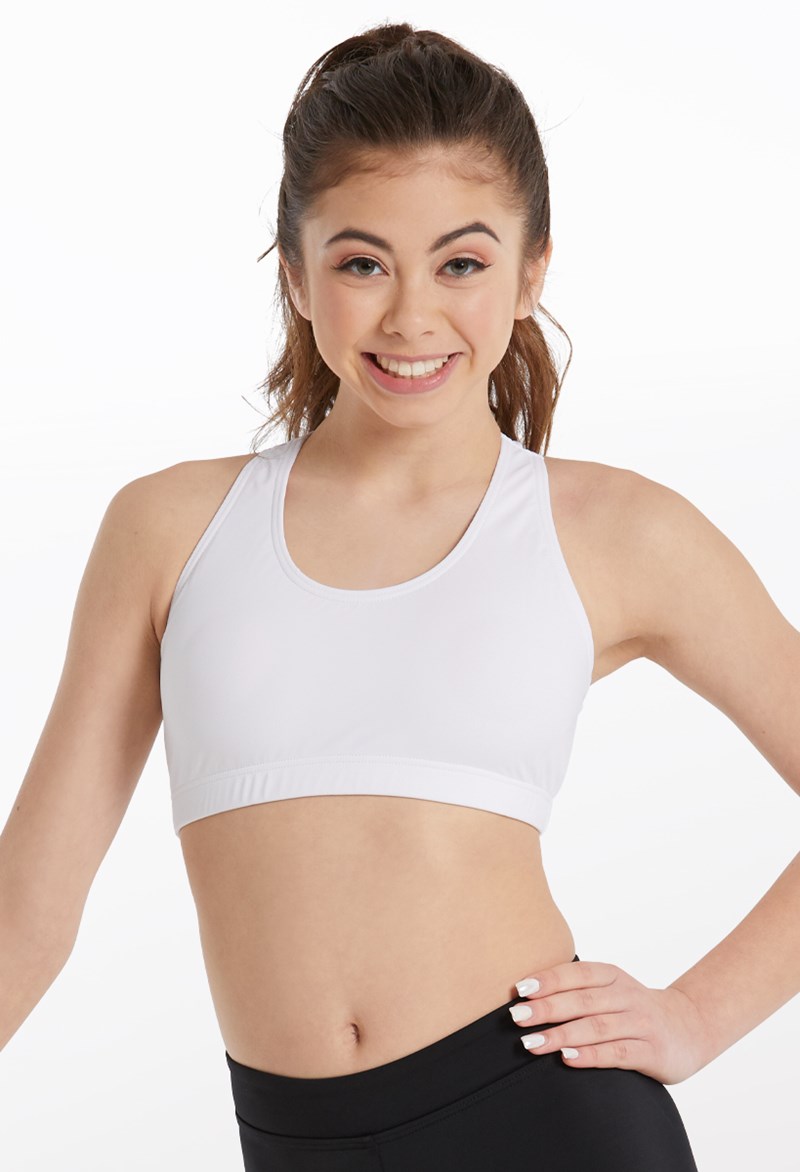 Dance Tops - Classic Racerback Bra Top - White - Extra Large Adult - MT3476
