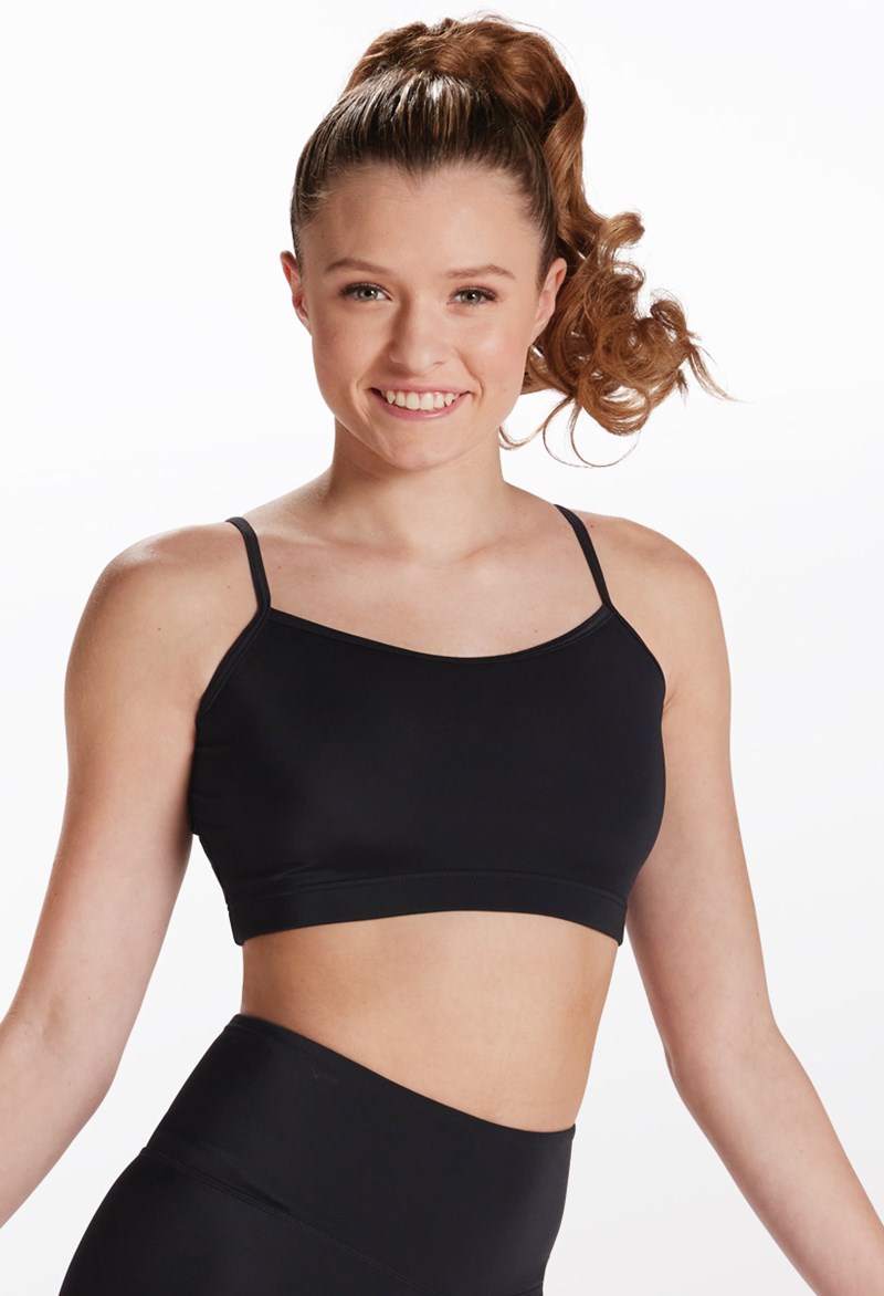 Dance Tops - Camisole Bra Top - Black - Large Adult - MT3477