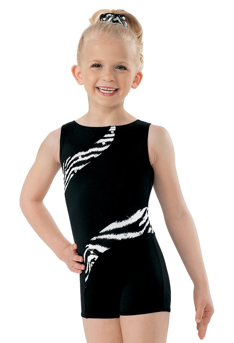 Zebra Print Biketard