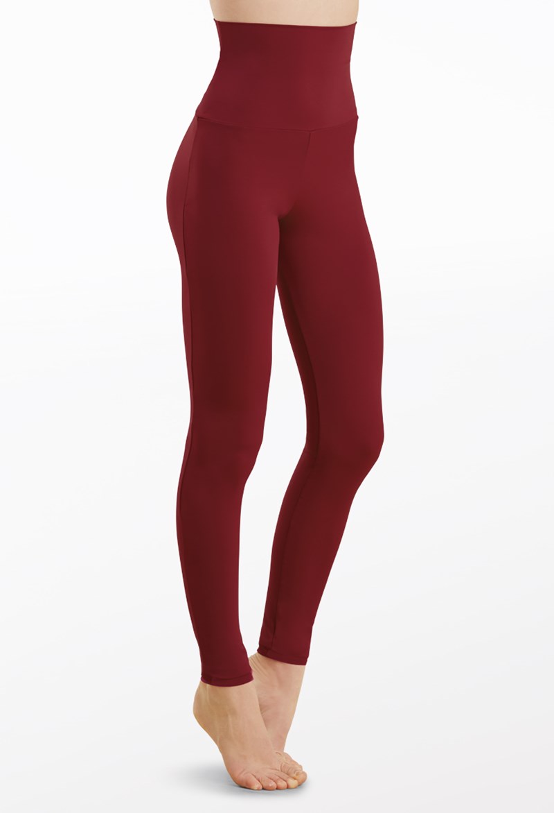 Dance Leggings - High-Waist Full-Length Legging - Black Cherry - Extra Large Adult - MT7447