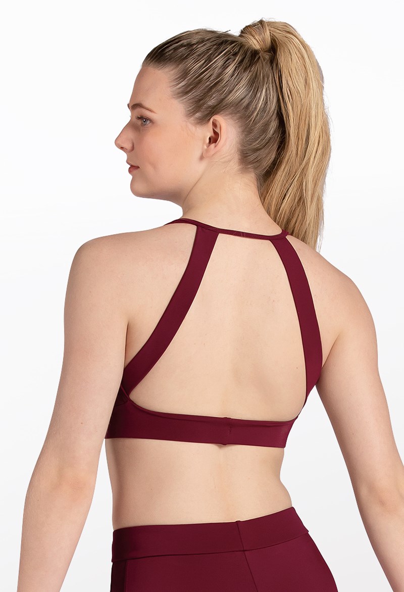 Dance Tops - Open Back Bra Top - Black Cherry - Large Adult - MT7747