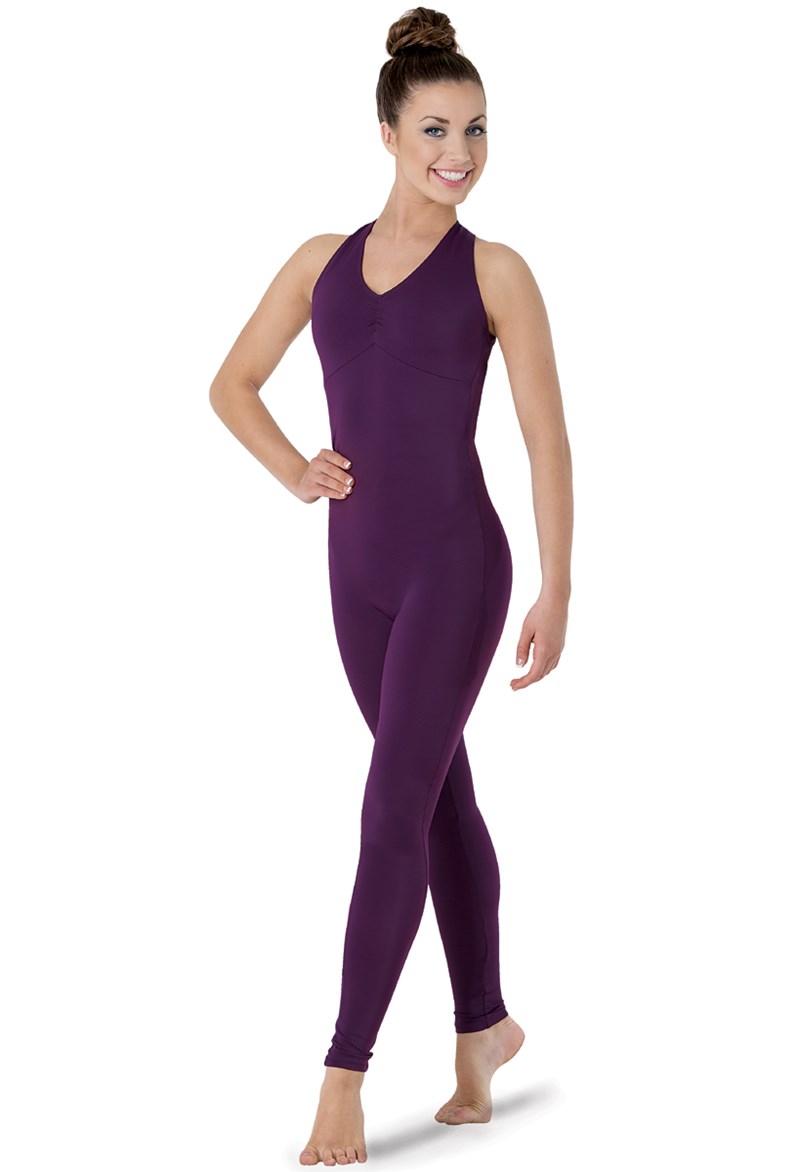 V-Neck Backless Unitard