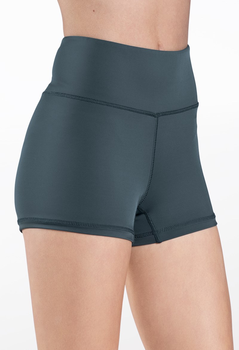 Dance Shorts - Wide Waist Mid-Rise Shorts - PINE - Medium Adult - MT9193