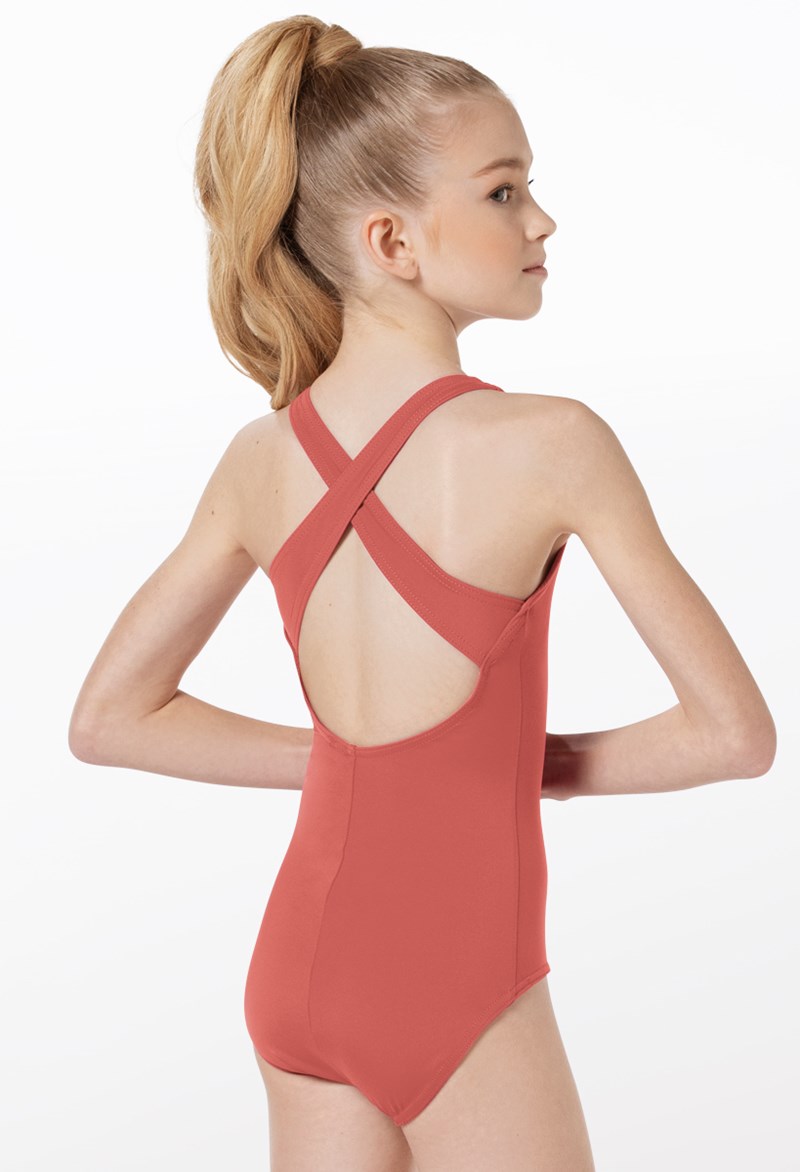 Dance Leotards - High Neck Cross Strap Leotard - SIENNA - Intermediate Child - MT9579