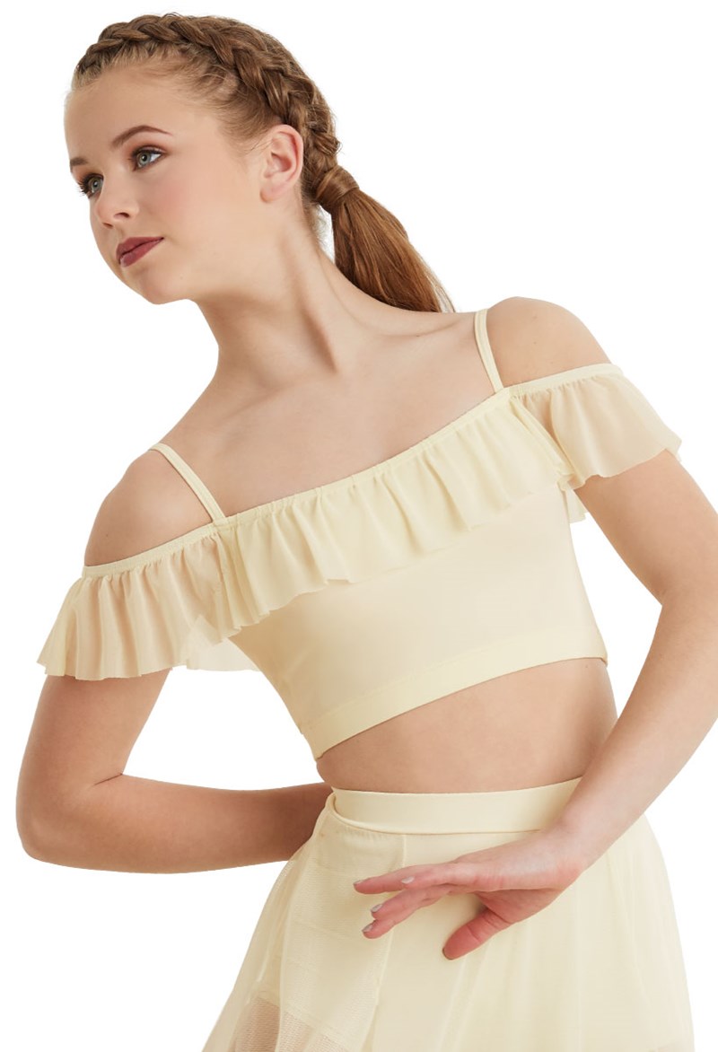 Balera Off Shoulder Flounce Crop Top