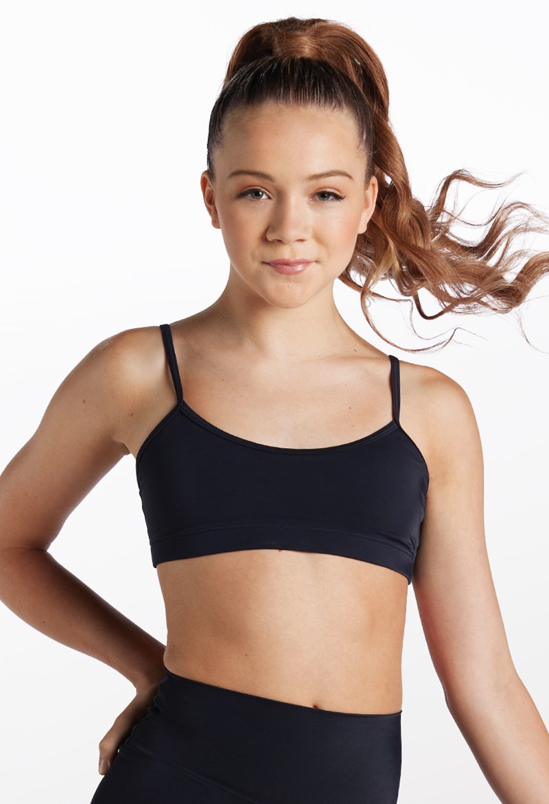 Dance Tops - Competitive Style Bra Top - Black - Medium Child - MT9921