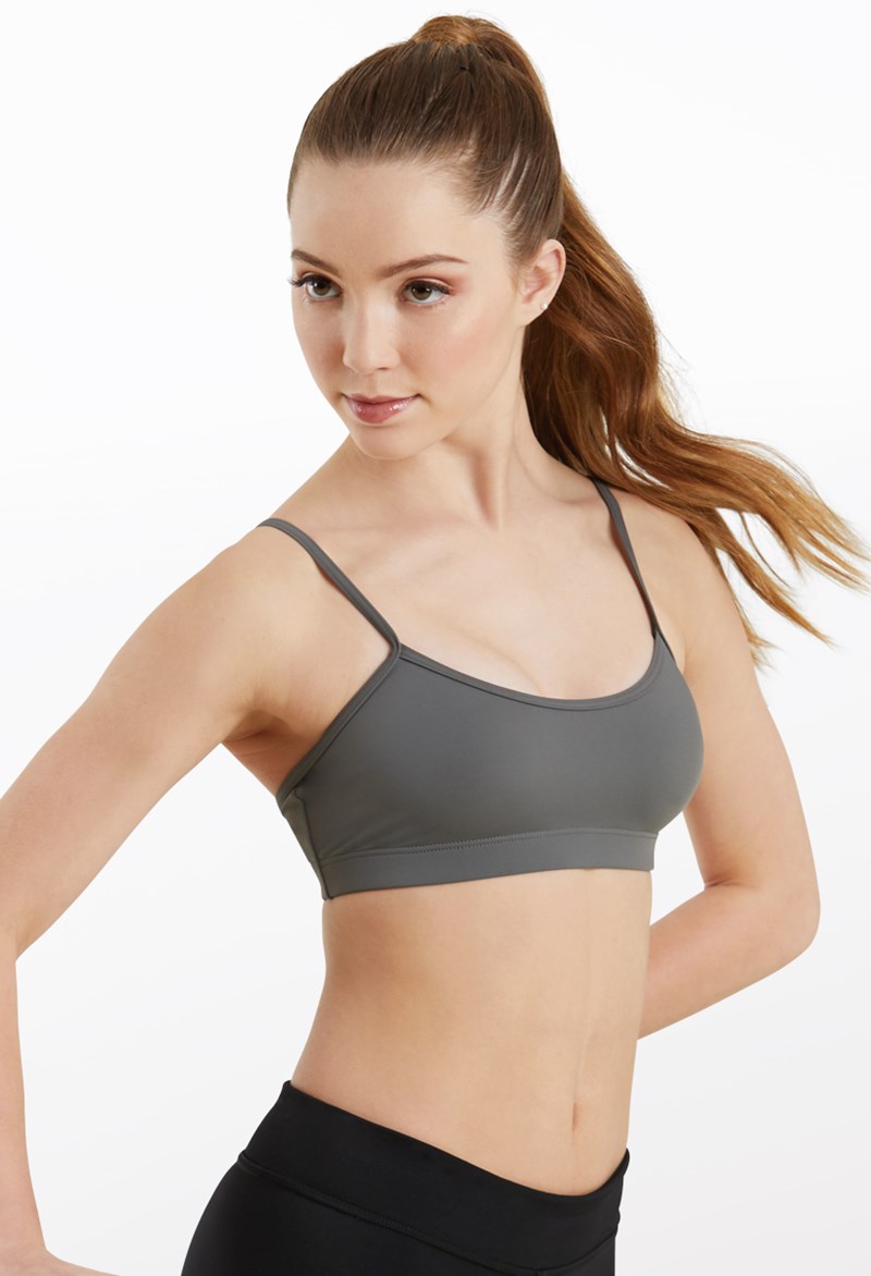 Dance Tops - Competitive Style Bra Top - Gray - Large Adult - MT9921