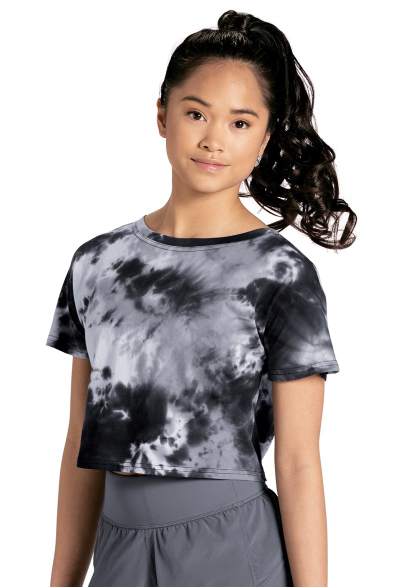 Dance Tops - Tie Back Cropped T-Shirt - Black - Small Adult - NV12122