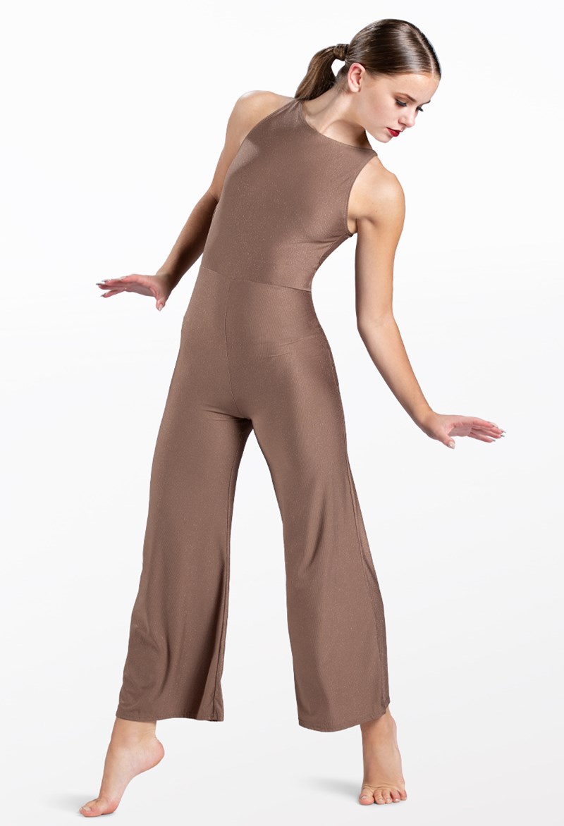 Balera Metallic Jersey Jumpsuit - Gray - NV12222