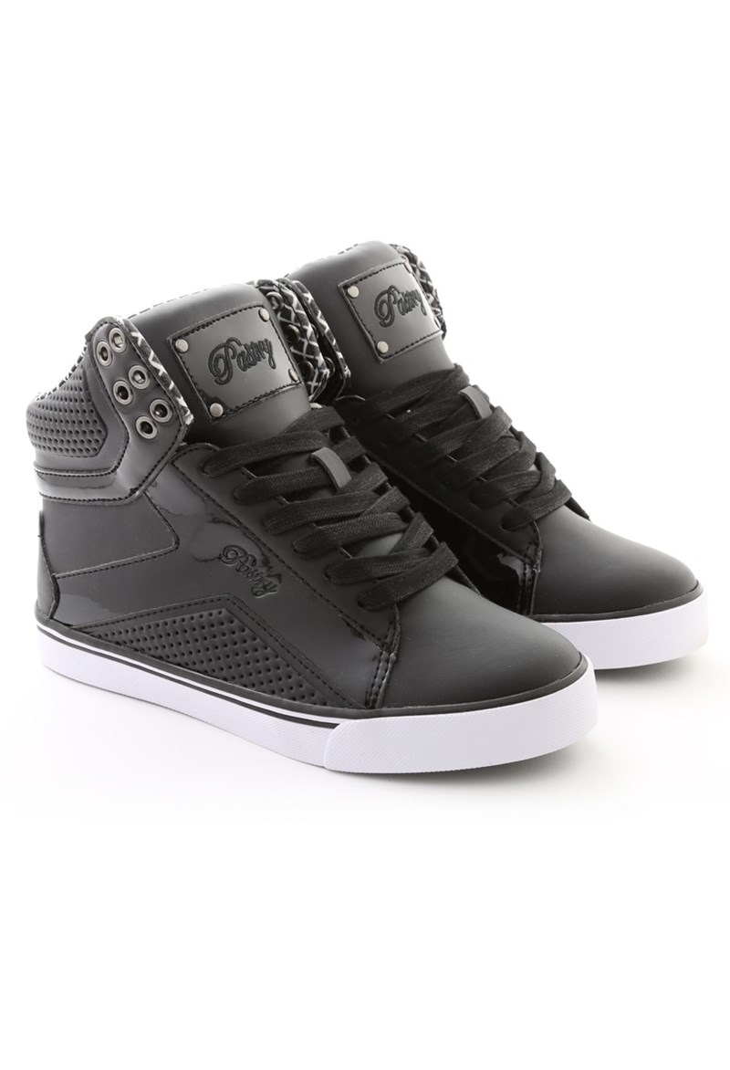 Dance Shoes - Pastry Pop Tart Grid Sneakers - Black/White - 10CM - PA16310